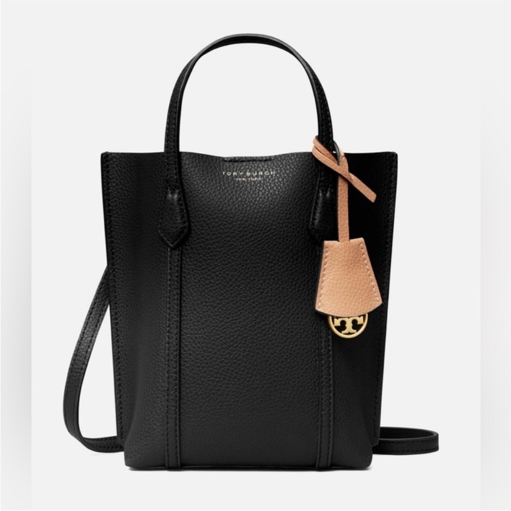 Tory Burch Mini Black Leather Tote Bag